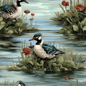 Ducks on a Pond - medium