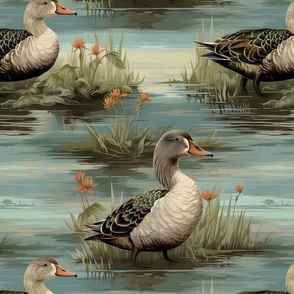 Ducks on a Pond - large