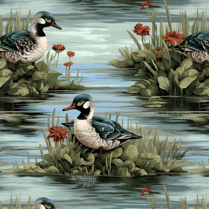 Ducks on a Pond - large