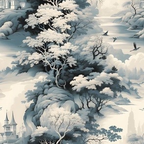 Castle in a Winter Scene - medium
