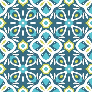 Moroccan Tile 3-Blue Green 