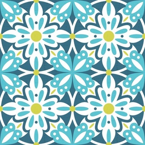 Moroccan Tile 1-Blue Green 