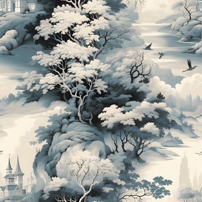 Castle in a Winter Scene - large