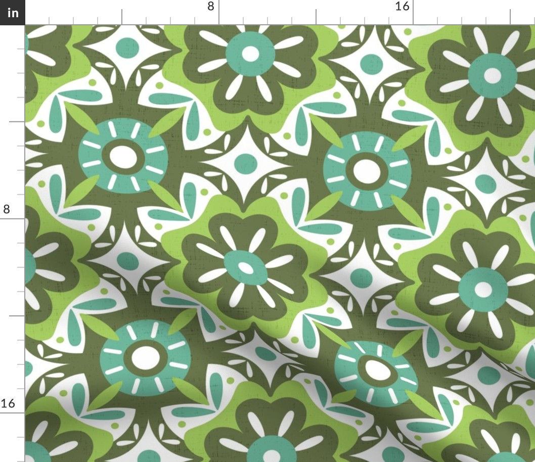 Moroccan Tile 4-Aqua Green 