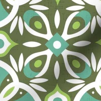 Moroccan Tile 3-Aqua Green 