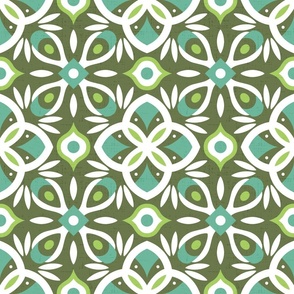 Moroccan Tile 3-Aqua Green 