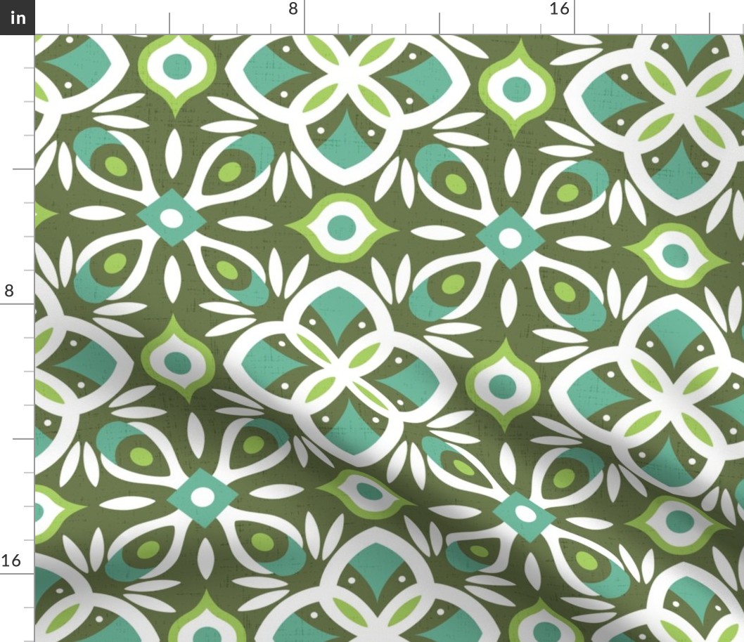 Moroccan Tile 3-Aqua Green 