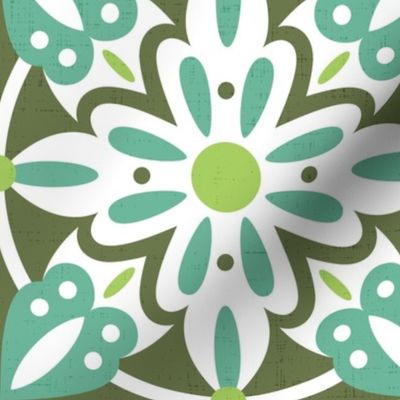 Moroccan Tile 1-Aqua Green 