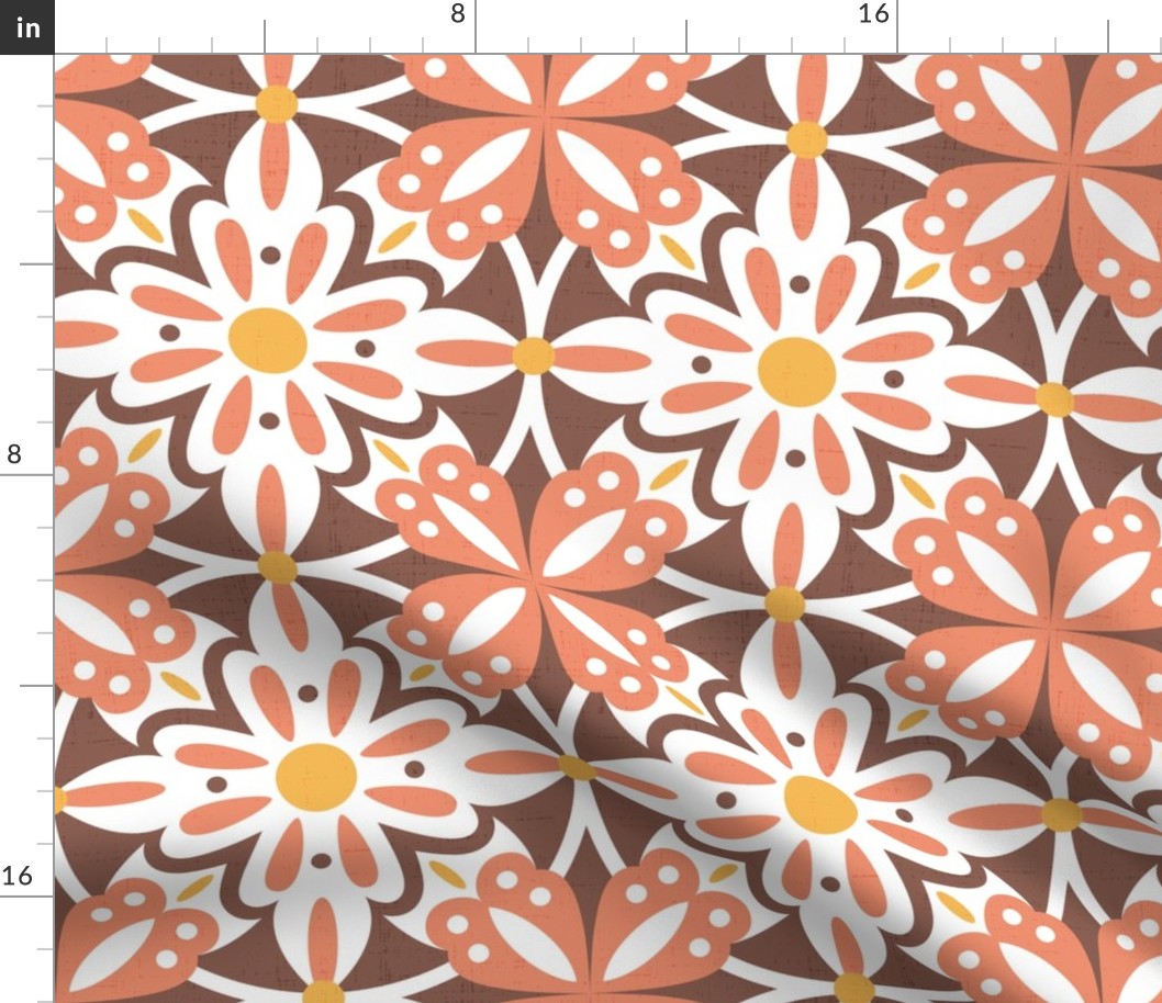 Moroccan Tile 1-Orange Red