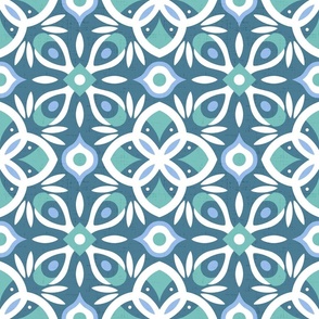 Moroccan Tile 3-Blue Aqua