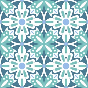 Moroccan Tile 1-Blue Aqua