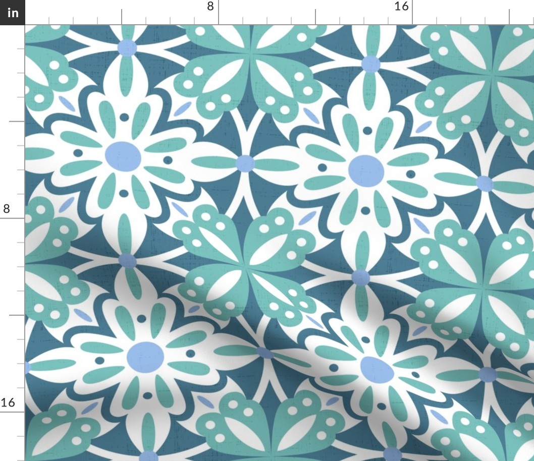 Moroccan Tile 1-Blue Aqua