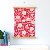 Rose garden in crimson red - Medium scale