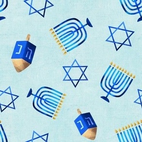 hanukkah - menorah stars dreidel