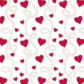 Ribbons And Hearts-6-Medum-Red-Alabster-White