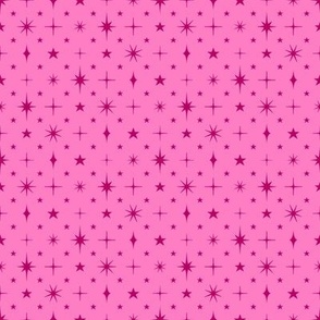 S – Pastel Pink Stars Blender - Light Bubblegum Twinkle Little Star