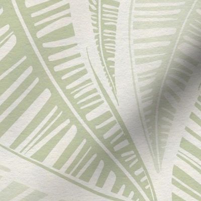 Serene Palm Leaves  with Texture,  large scale