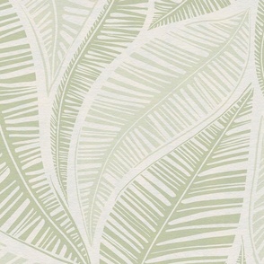 Serene Palm Leaves  with Texture,  large scale