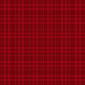 medium - Plaid check tartan crossing rows of pin stripes in berry red