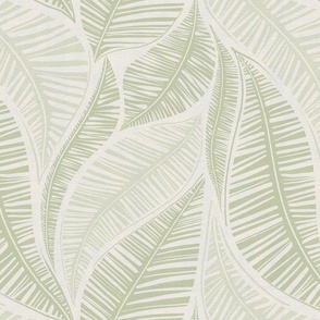Serene Palm Leaves  with Texture, medium scale