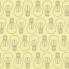 Light Bulbs Idea Factory Outlines Yellow- Large Print