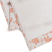 (L) Delicate Peony Flowers in Peach Fuzz | Pantone Color of the Year 2024 | Large Scale
