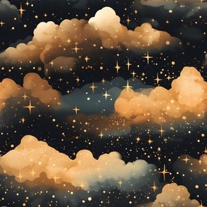Copper Clouds & Stars - medium