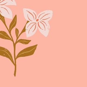 Canadian Wildflowers in Pink  | Medium Version | Bohemian Style Pattern in the Woodlands