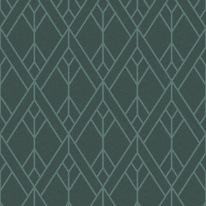 Art Deco Geometric Diamonds - Lake Life Collection (Deep Lake Green) (Large)