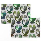 Large scale • Birds in love - valentines - green