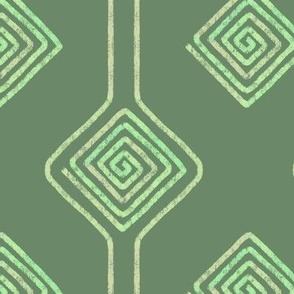 Boho Checker- sage green