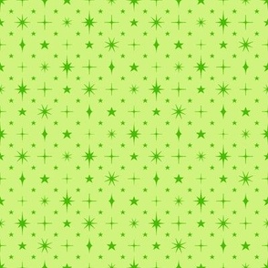 S - Pastel Green Stars Blender – Light Lime Green Twinkle Sky