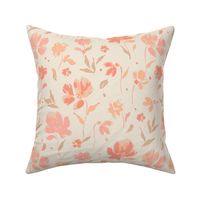 (L) Peach Wildflowers #1 | Peach Plethora Palette | Large Scale