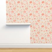 (L) Peach Wildflowers #1 | Peach Plethora Palette | Large Scale