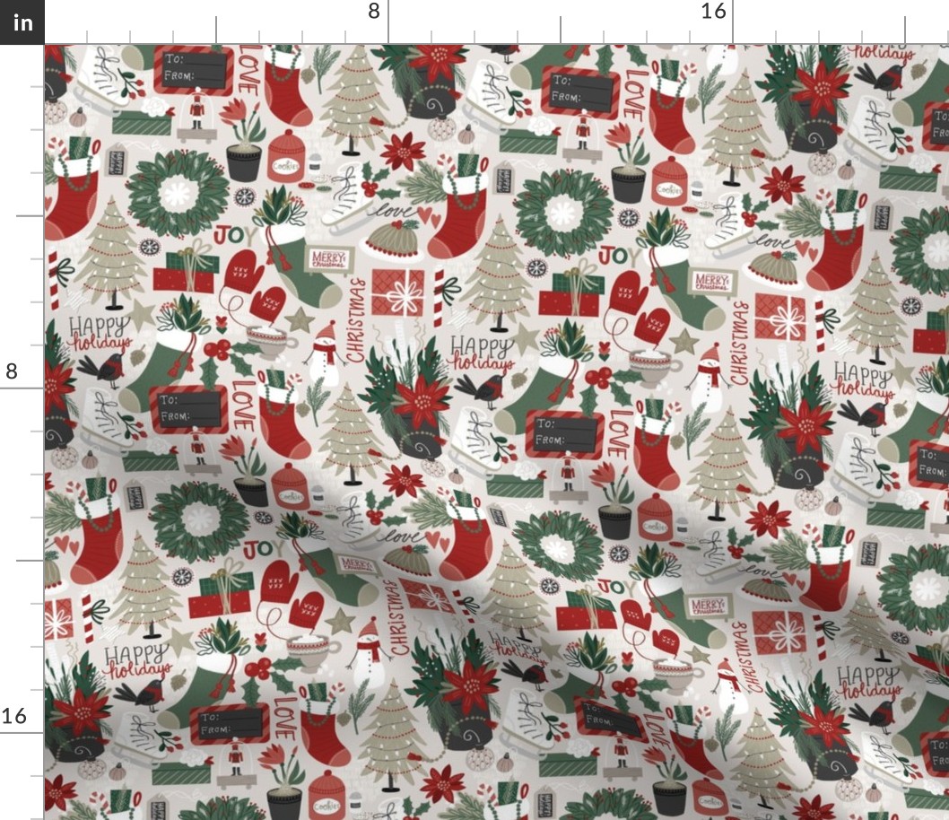 Holiday Joys Pattern 1 4 inch