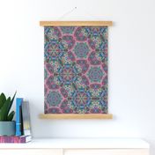 Hexagon Patches quilt panel