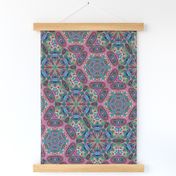Hexagon Patches quilt panel