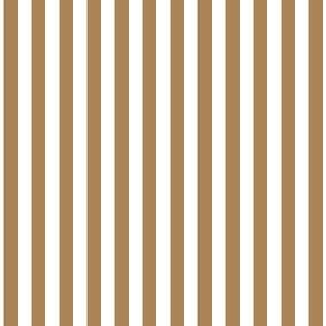 1/4 inch Candy Stripe in golden brown and white  0.25 inch - 55