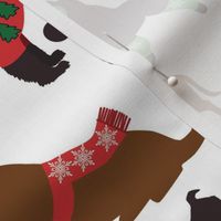 Dogs Wearing Holiday Sweater Christmas Dogs Gingerbread Cookies Holiday puppy red green