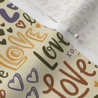 Valentines Love Hand Lettered // Almond Beige // Gender Neautral 
