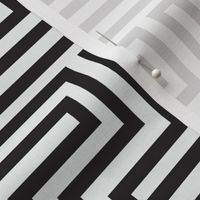 Geometric Greek Inspired Wall Paper in Black and White