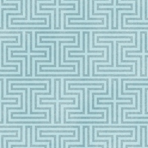 Geometric Greek Inspired Wall Paper in Light Blue