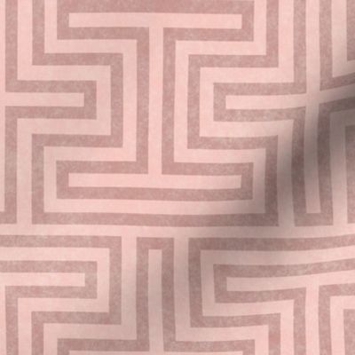 Geometric Greek Inspired Wall Paper in Pink