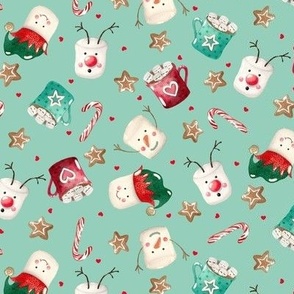 SMALL-Fun Christmas Marshmallows on Mint