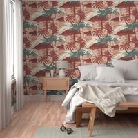 Hawaiian Serene wallscape by kedoki in Half Drop Pattern