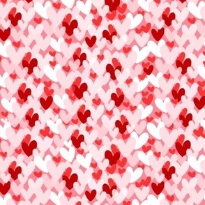 All the hearts, valentines, red, pink, white 6x6