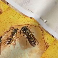 BEES FEASTING ON A BARTLETT PEAR-JUMBO-HALF DROP