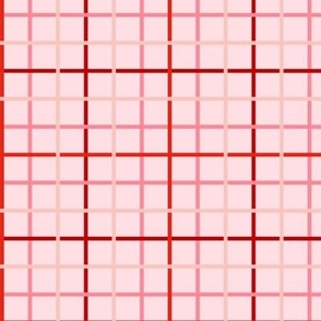 Reds and pinks Valentine's Day grid on pink backgroud 4.2