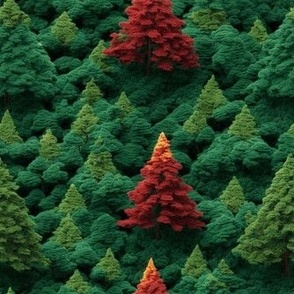 Christmas Tree Embroidery 3D Style