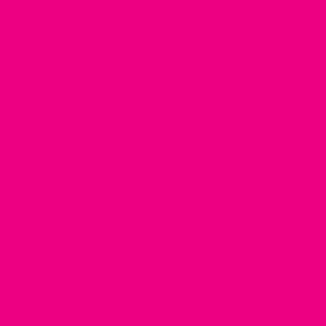 Plain Hot Pink Solid -  Magenta - #ED0082
